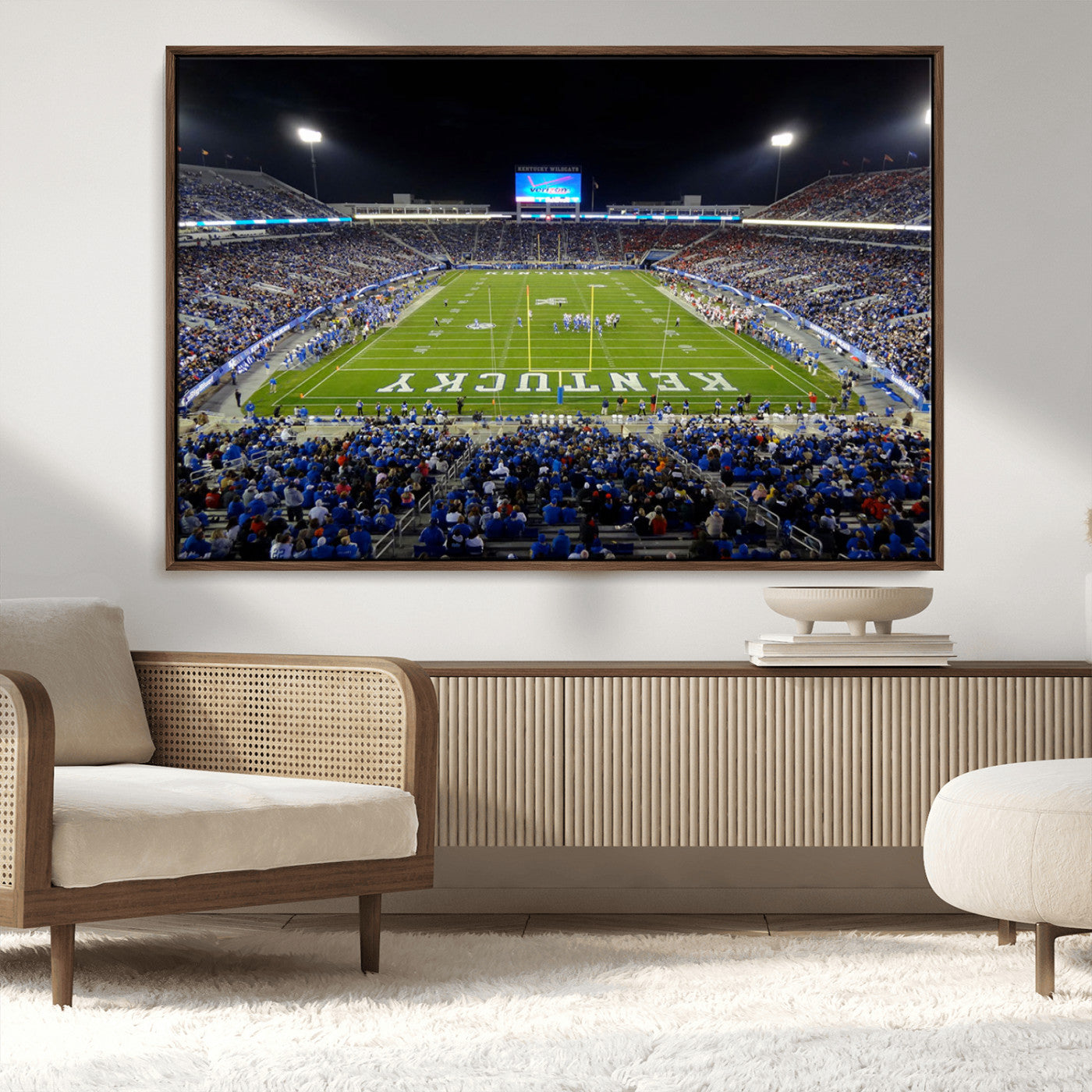 MGV-FC-36X24 - Kroger Field Canvas Wall Art - Kentucky Stadium Wall Art Print - Sunset Football Stadium Wall Decor