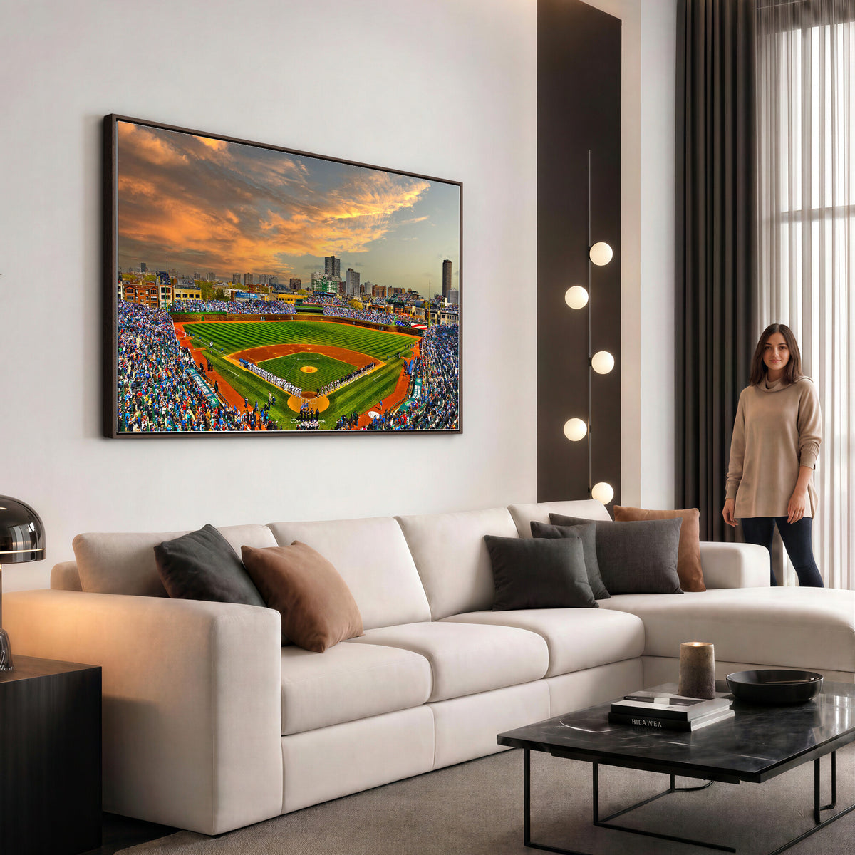 45635-MGV-CV-36X24 - Chicago Wrigley Field Wall Art Canvas Print
