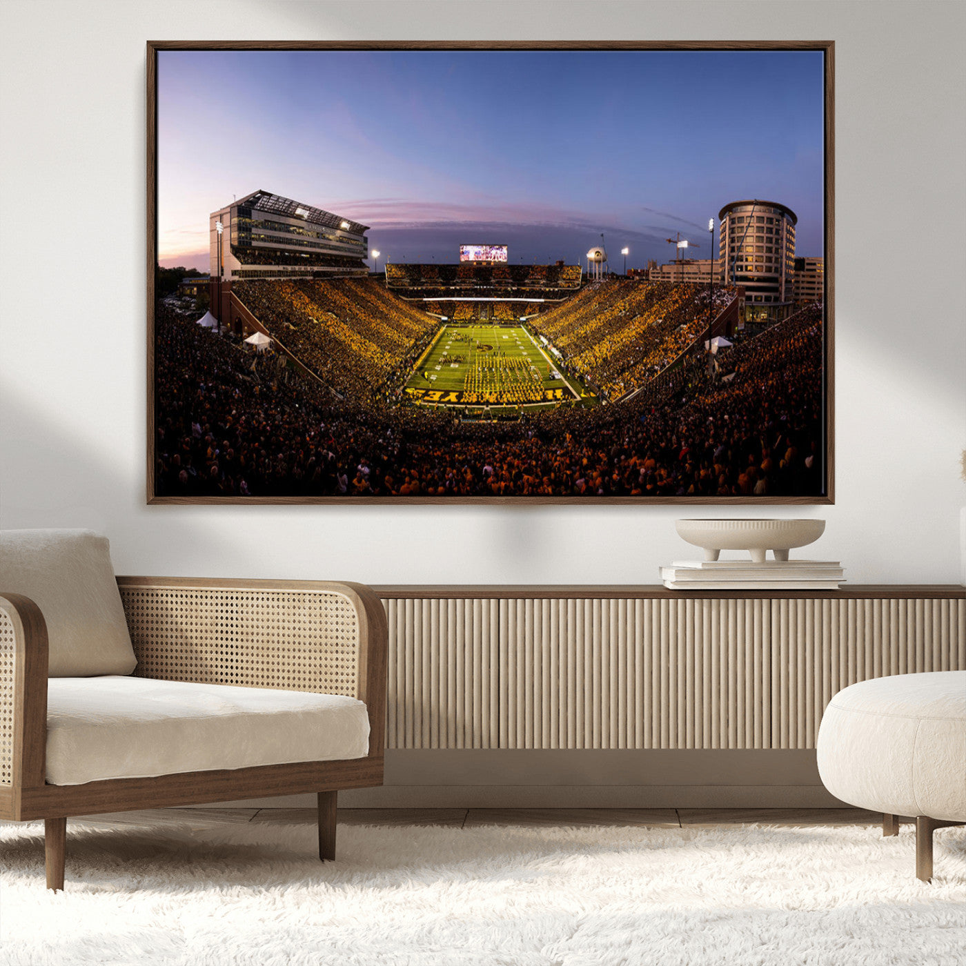 MGV-FC-36X24 - Iowa Hawkeyes Kinnick Stadium Wall Art Canvas Print, Framed Iowa Hawkeyes Kinnick Stadium Canvas