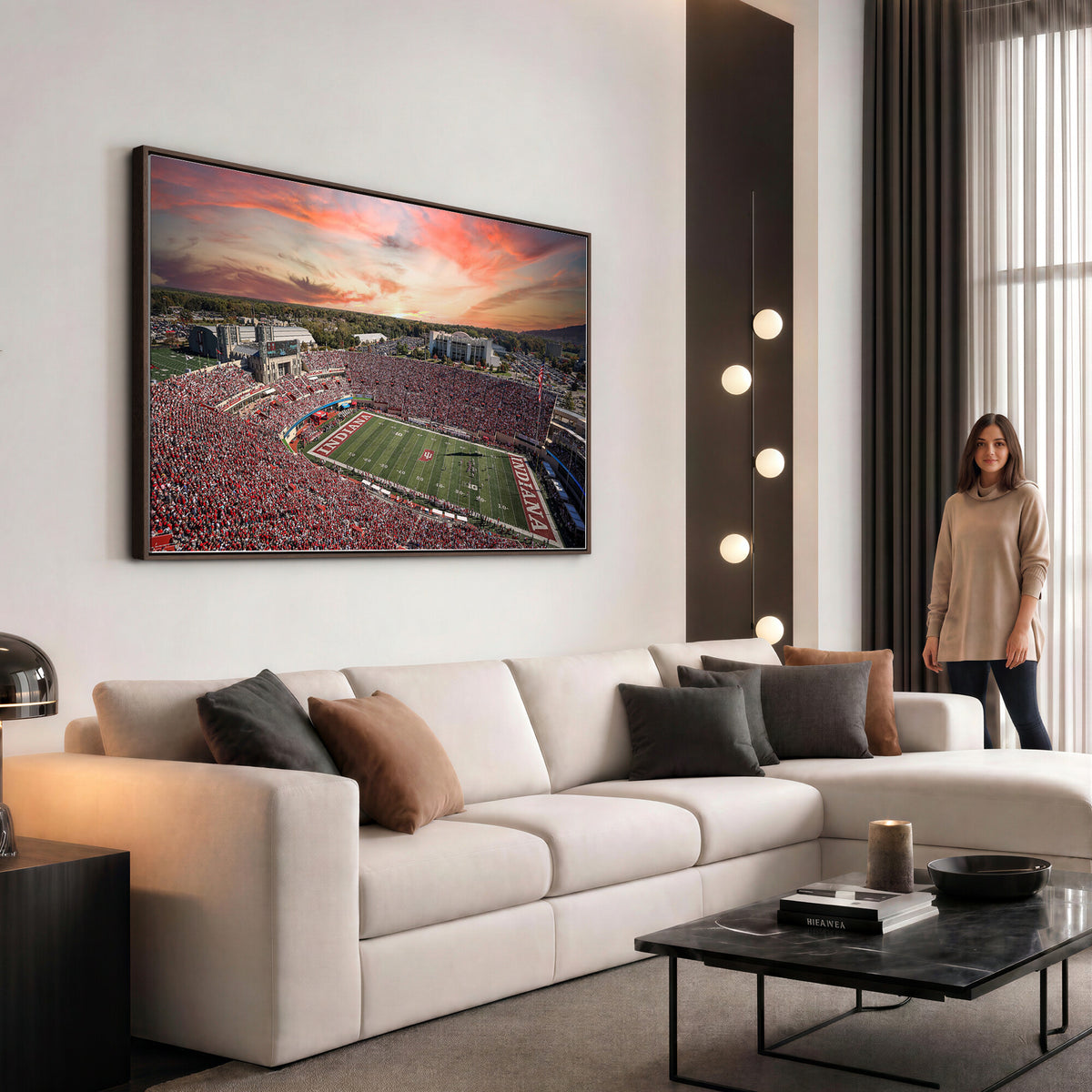 51135-MGV-CV-36X24 - Indiana Memorial Stadium Wall Art Canvas Print