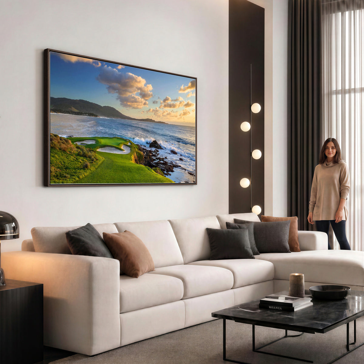 50107048-MGV-CV-36X24 - Pebble Beach Golf Links Wall Art Canvas Print