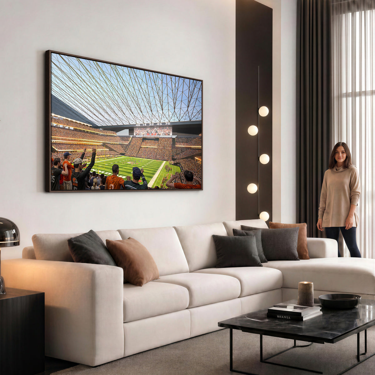 81960112-MGV-CV-36X24 - Cleveland Browns Stadium Wall Art Canvas Print