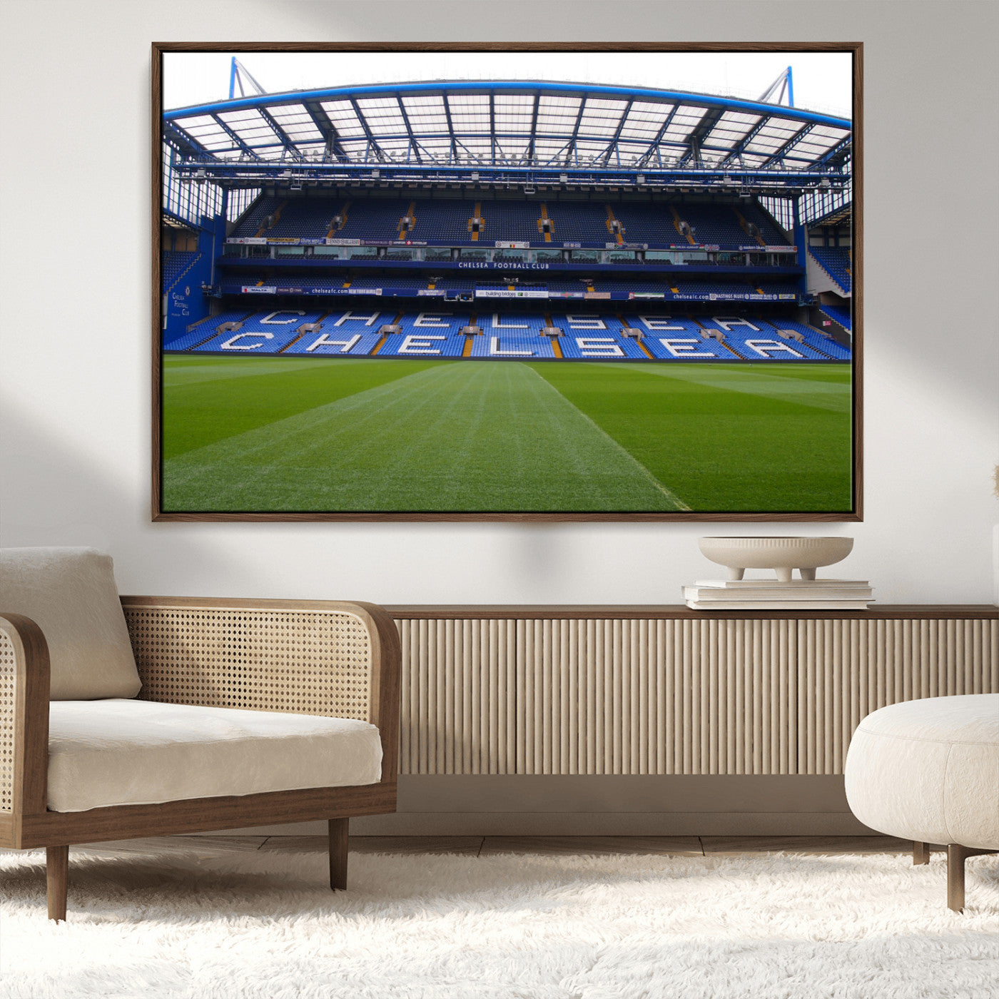 38616413CHELSA-MGV-CV-36X24-Stamford Bridge Chelsea Football Stadium Canvas Wall Art Print – Immersive Stadium Experience for Soccer Fans – Ready to Hang