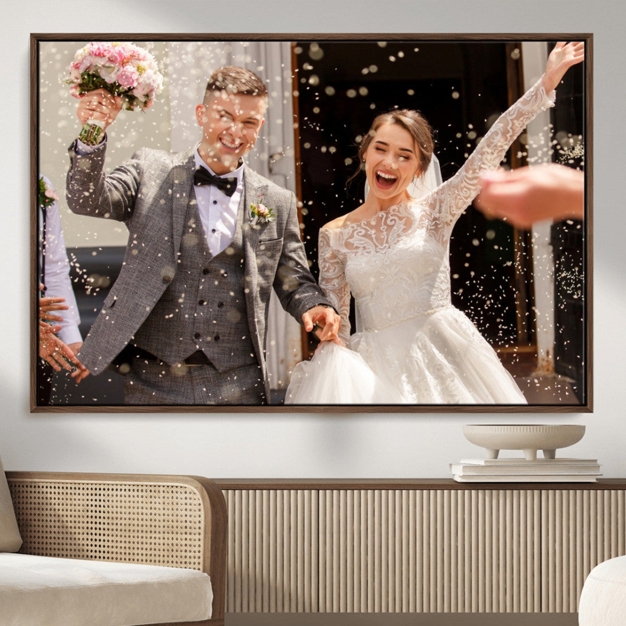 Framed Create Your Canvas Print - Personalized Wall Art for Home Decor Wall Art Print, Create Your Own Photo Canvas Print