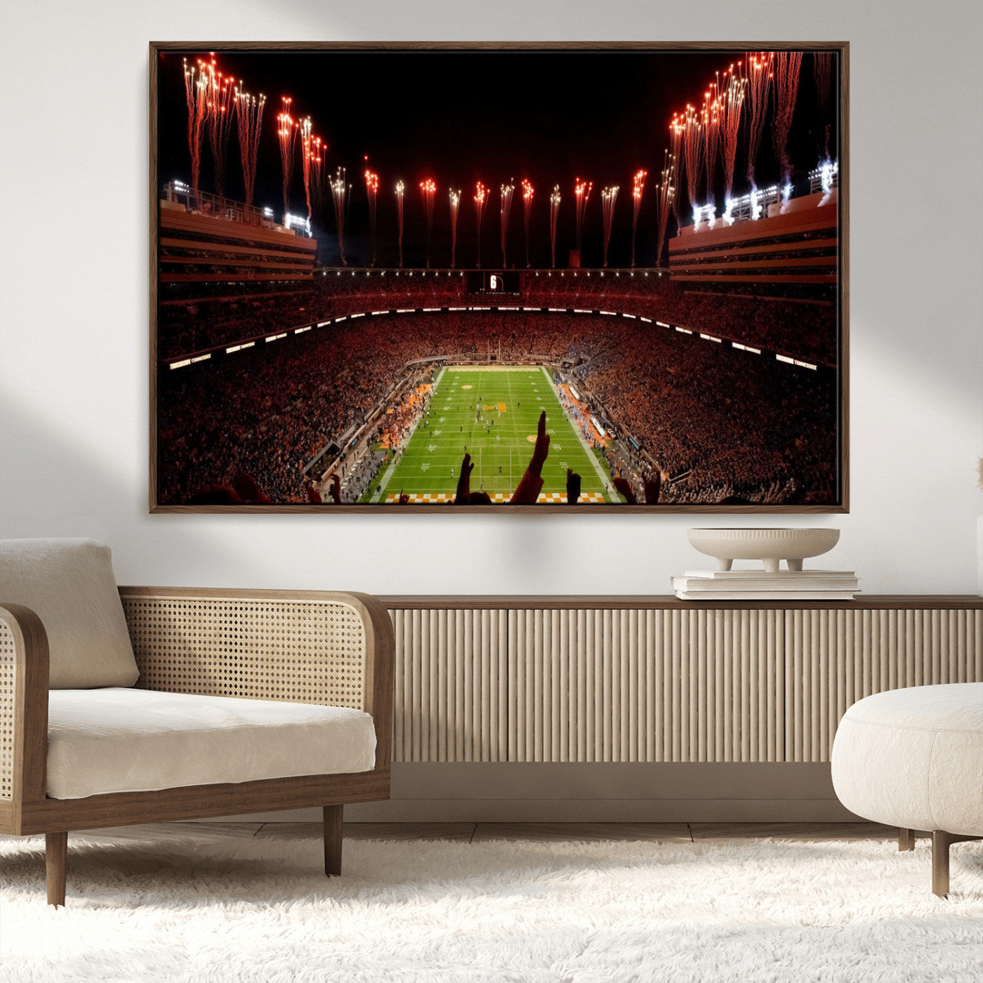 73358115-MGV-CV-36X24-Tennessee Neyland Stadium Wall Art Print, Sports Arena Canvas Wall Art, Panoramic Stadium Canvas Print, Modern Athletic Field Art Printing