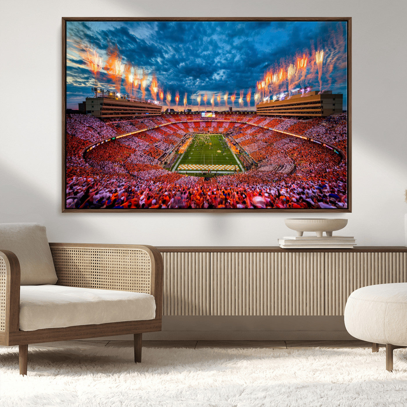 MGV-FC-36X24 - Tennessee Neyland Stadium Wall Art Print, Sports Arena Canvas Wall Art, Panoramic Stadium Canvas