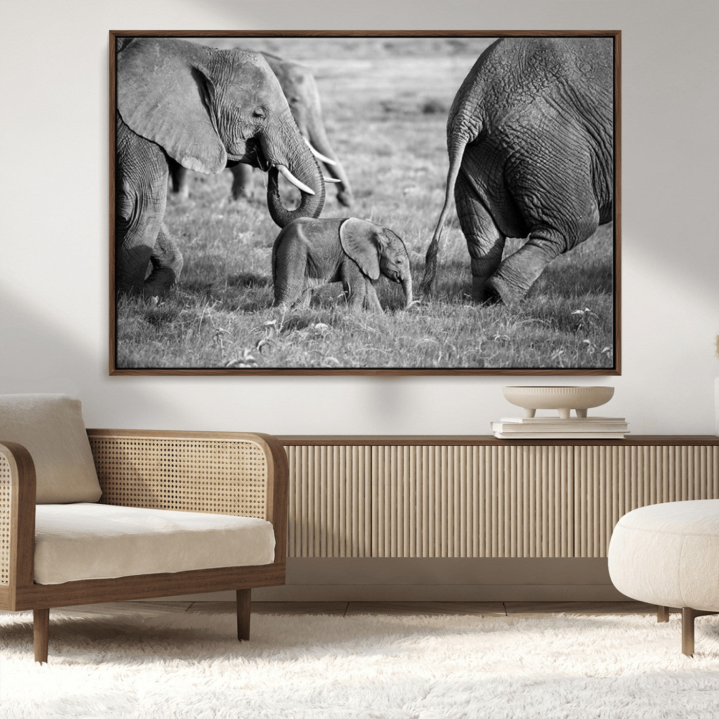 MGV-FC-36X24 - Wild Elephant Wall Art Canvas Print