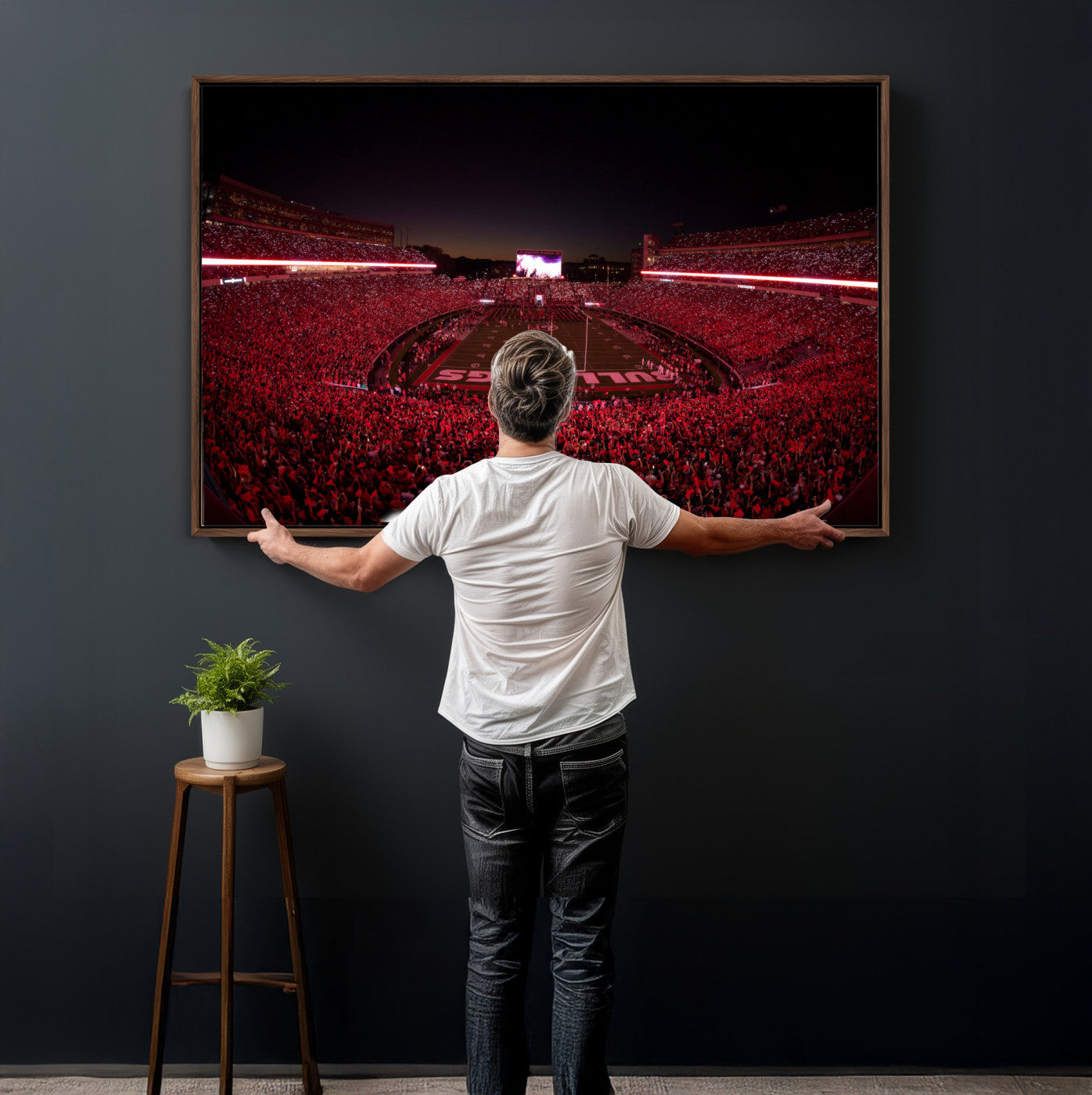 76277124-MGV-CV-36X24 - Sanford Stadium Wall Art Canvas Print – Georgia Bulldogs Football Artwork Print for Home, Office, and Sports Room Decor