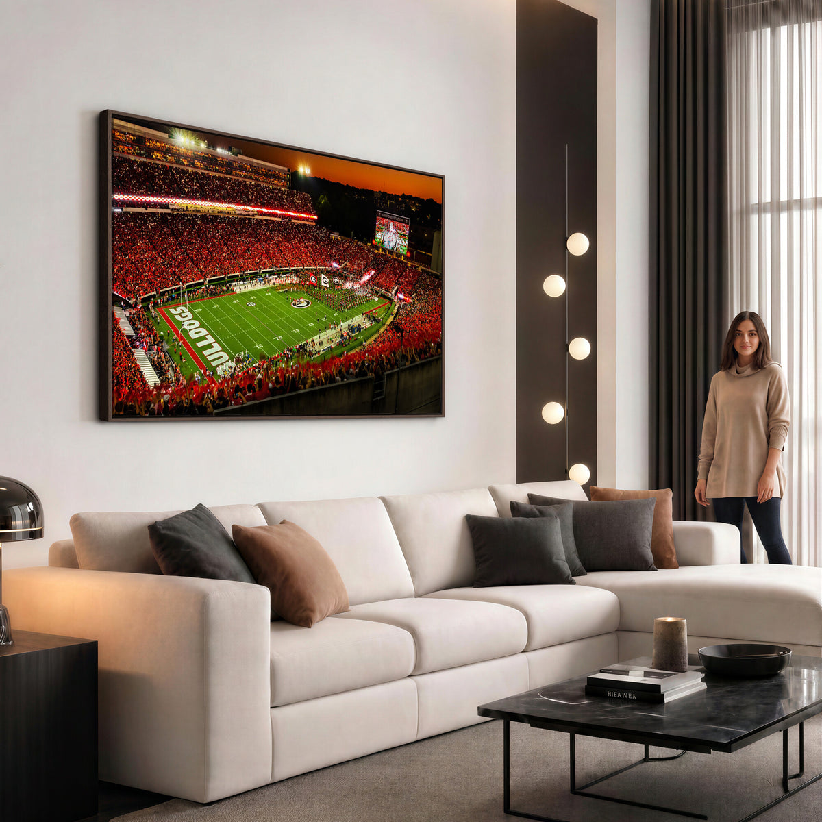 48894104-MGV-CV-36X24 - Georgia Bulldogs Stadium Wall Art Canvas Print, Sanford Stadium