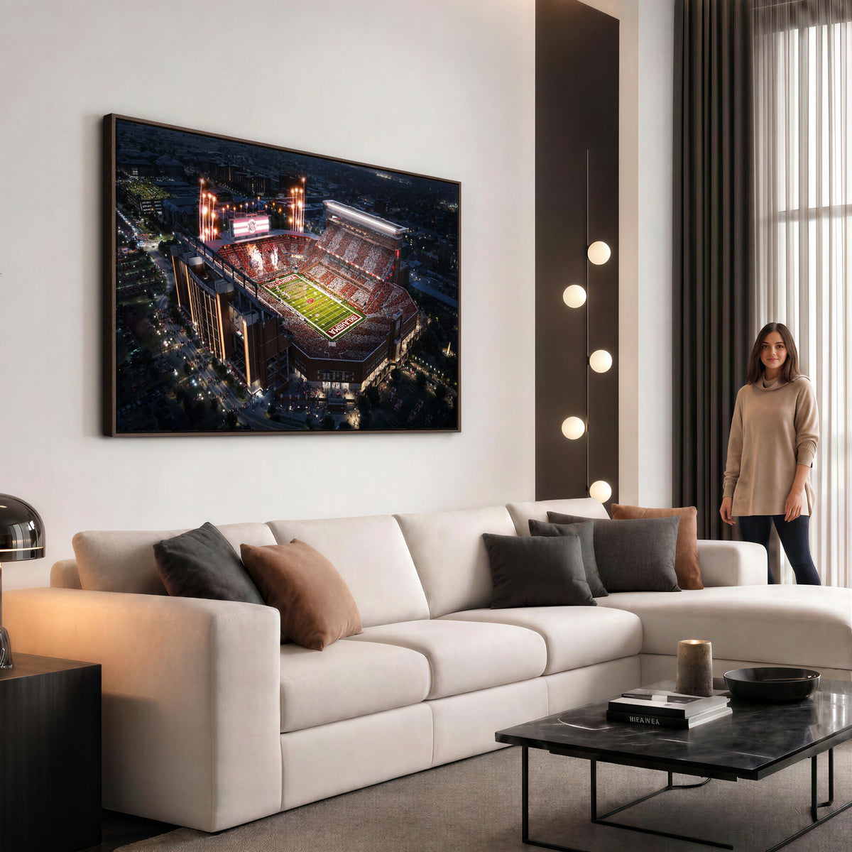 16867141-MGV-CV-36X24 - Oklahoma Memorial Stadium, Gaylord Memorial Stadium Wall Art