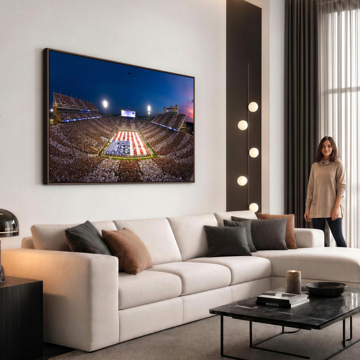 12979182-MGV-CV-36X24 - Oklahoma Sooners Memorial Stadium Wall Art Canvas Print