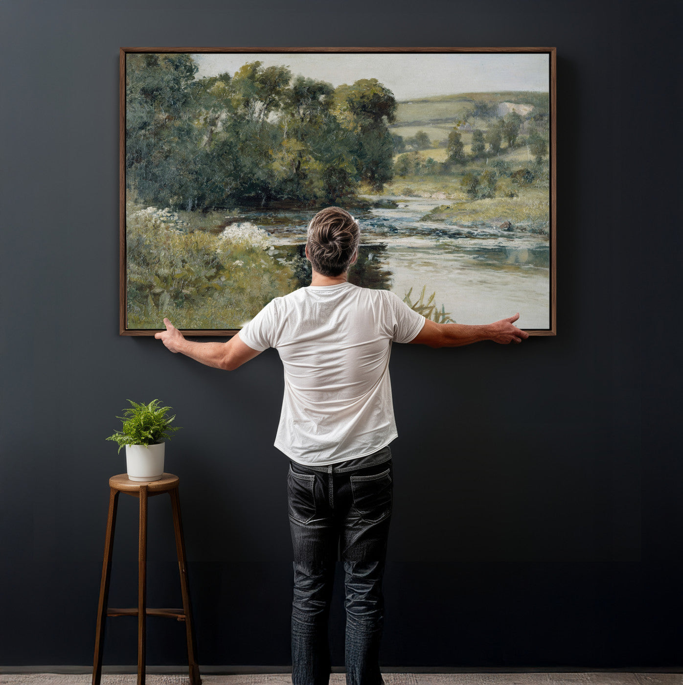 63256010-MGV-CV-36X24 - Edward Mitchell Bannister Streamside Wall Art Canvas Print