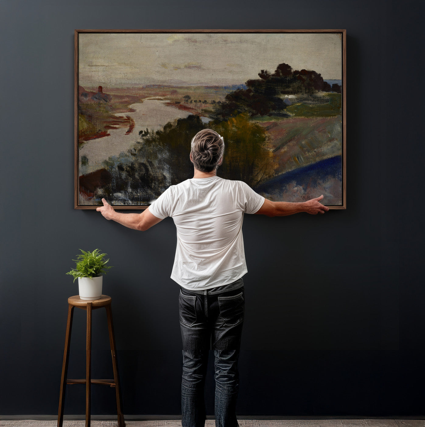 55507874-MGV-CV-36X24 - Jacek Malczewski Landscape at the Vistula Wall Art Canvas Print
