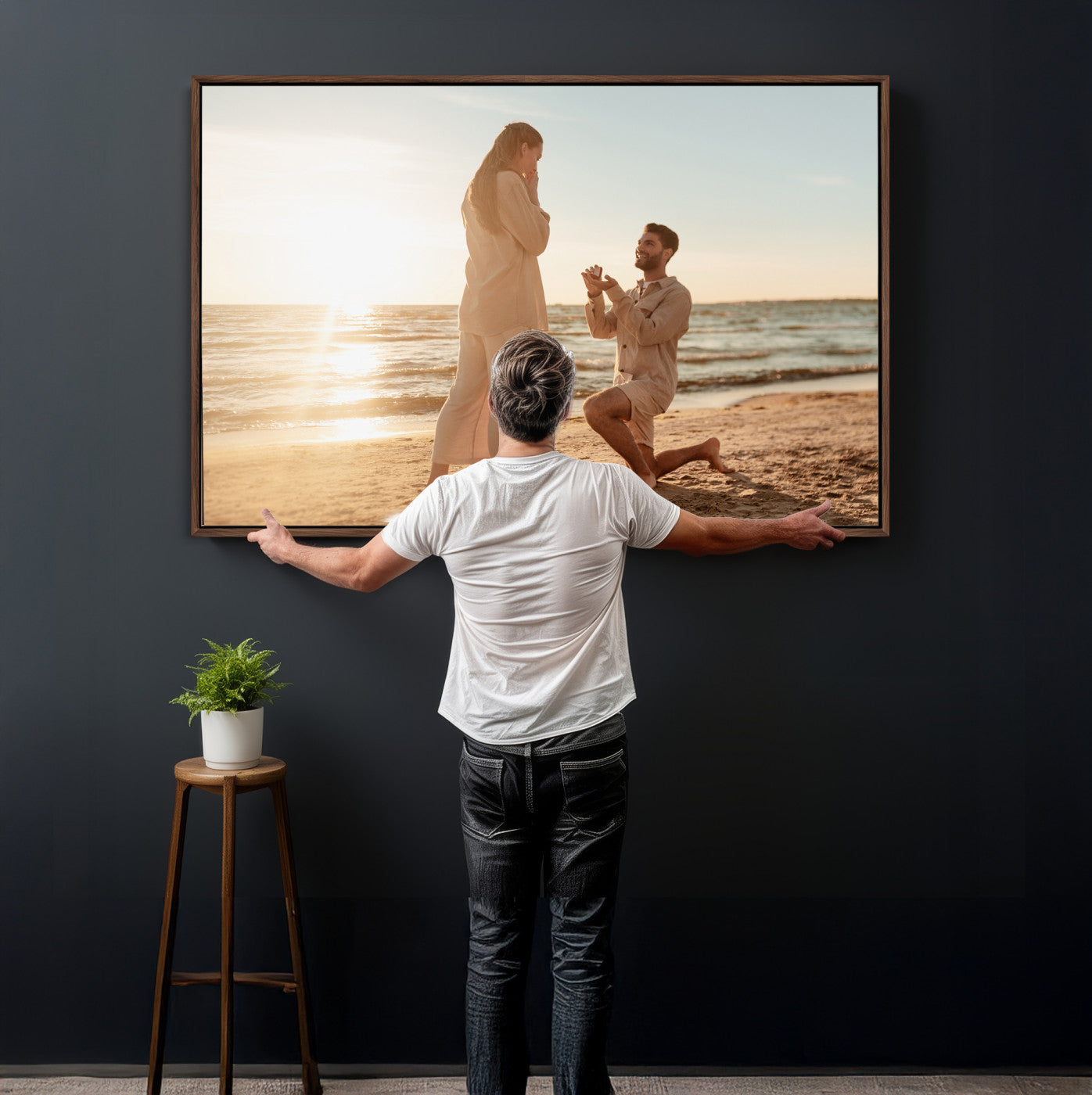 91913900-MGV-CV-36X24 - Custom Photo with Framed Canvas Wall Art Canvas Print Personalized Picture Print Framed Wall Art Digitally Printed Photo