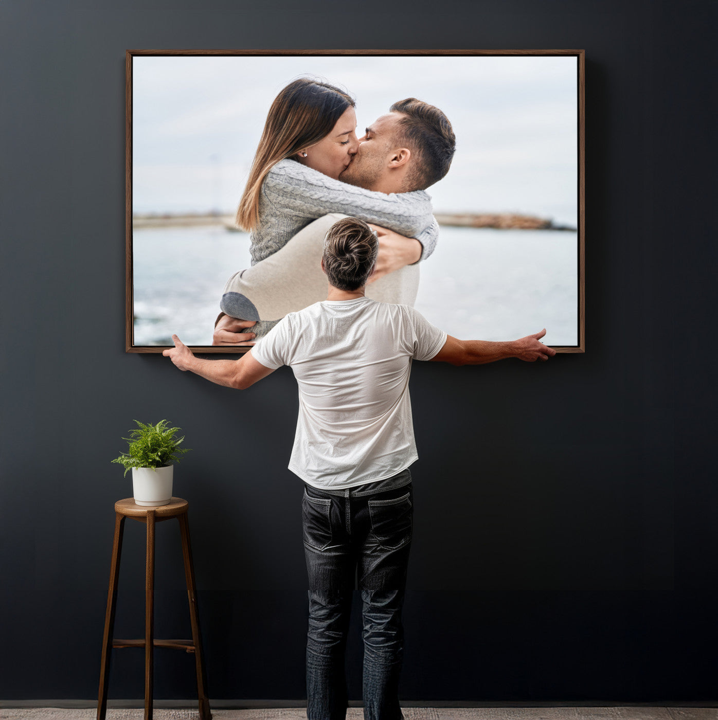 28984291-MGV-CV-36X24 - Custom Photo with Framed Canvas Wall Art Canvas Print Personalized Picture Print Framed Wall Art Digitally Printed Photo