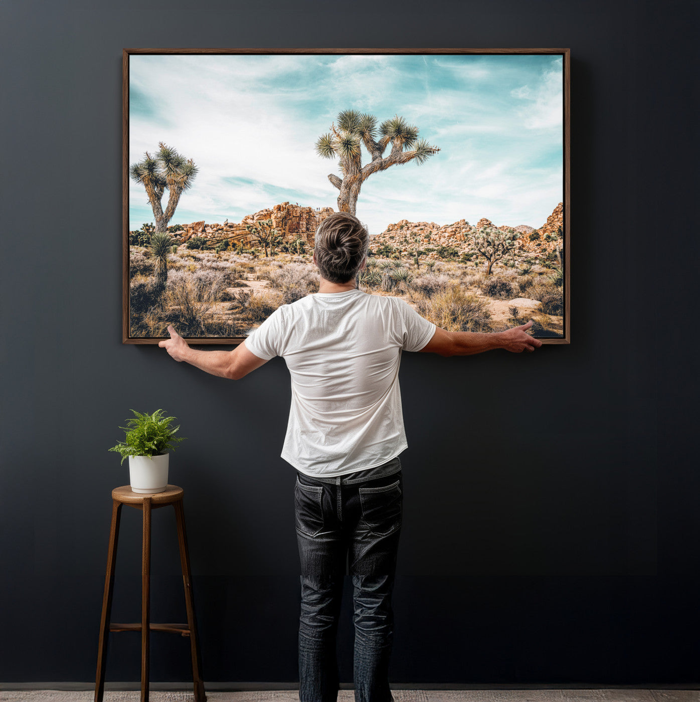 41451127-MGV-CV-36X24 - Joshua Tree National Park Canvas Wall Art Print, Desert Landscape Photography, Southwest Nature Decor - Ready to Hang