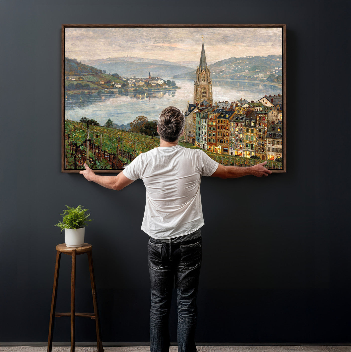 62626662-MGV-CV-36X24 - Mosel City Mosel River by Nicolai Astudin Wall Art Canvas Print