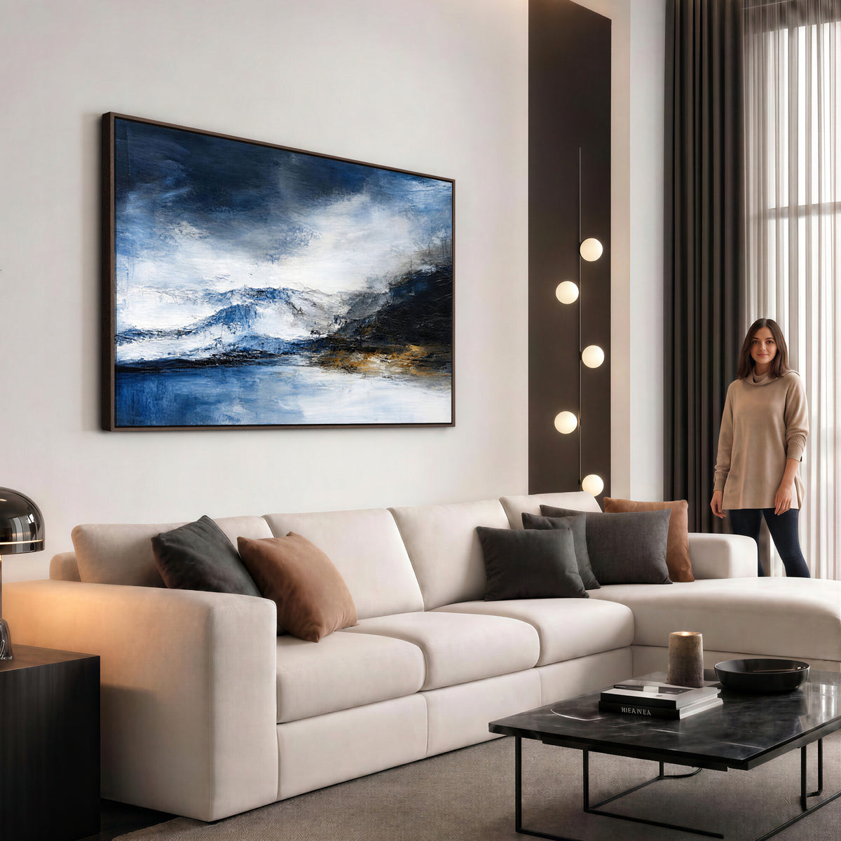 48142030-MGV-CV-36X24 - Extra Large Abstract Wall Art Canvas Print