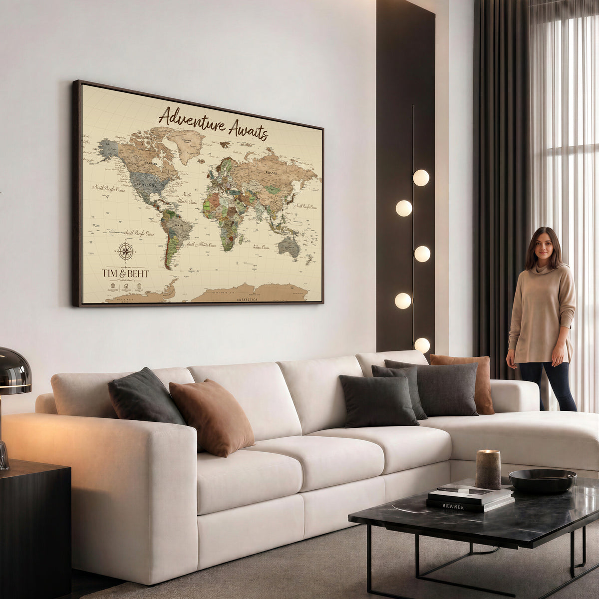 NEWMAP-22.jpgD-MGV-CV-36X24 - Personalize World Map Wall Art Canvas Print, Modern Decorative Framed Map Artwork Prints for Living Room, Office, Bedroom Wall Decor