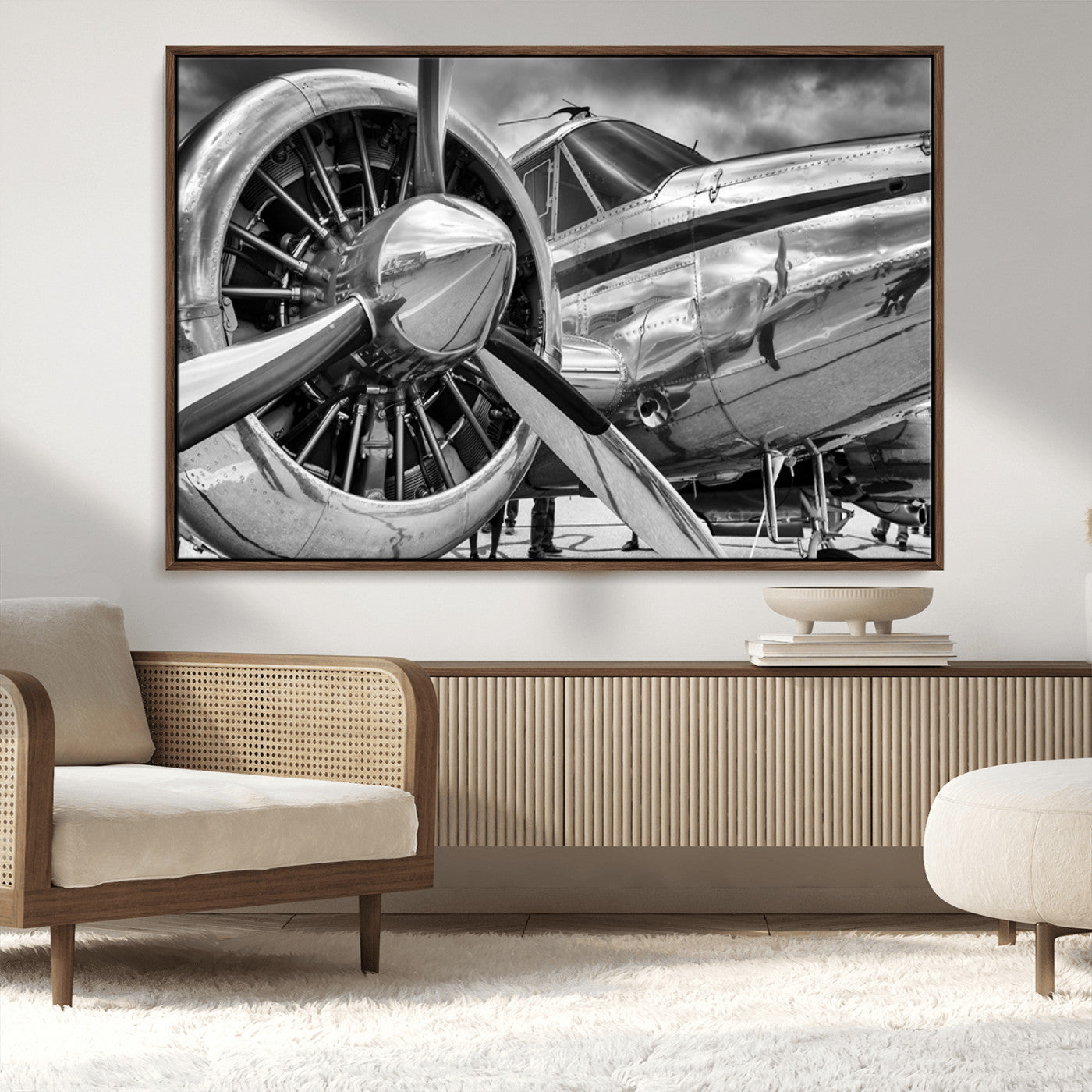MGV-FC-36X24 - Vintage Antique Airplane Wall Art Canvas Print