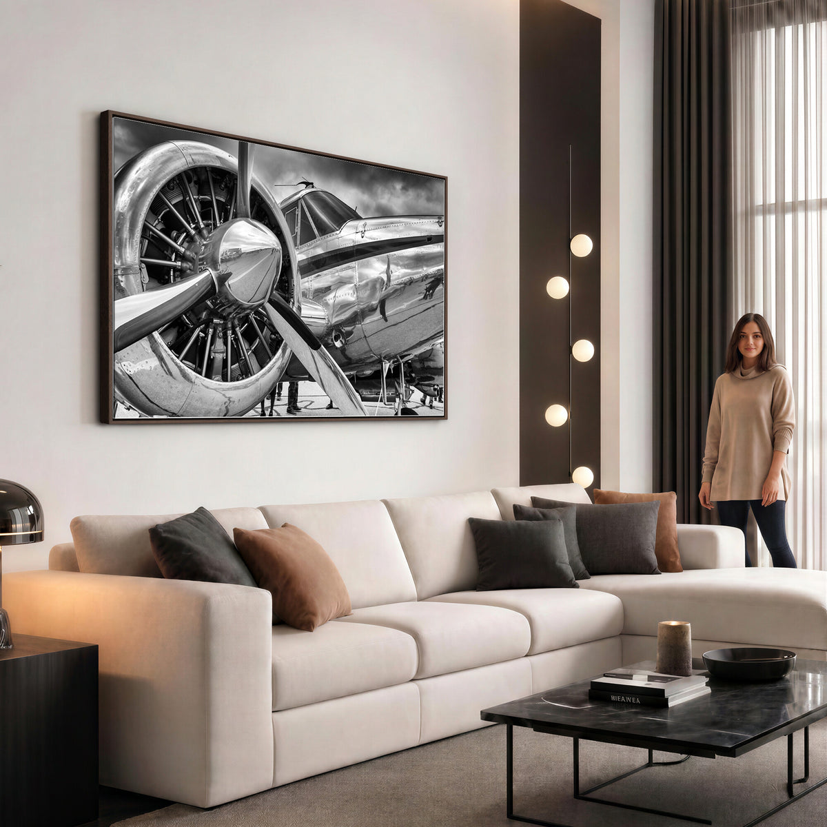 40672-MGV-CV-36X24 - Vintage Antique Airplane Wall Art Canvas Print