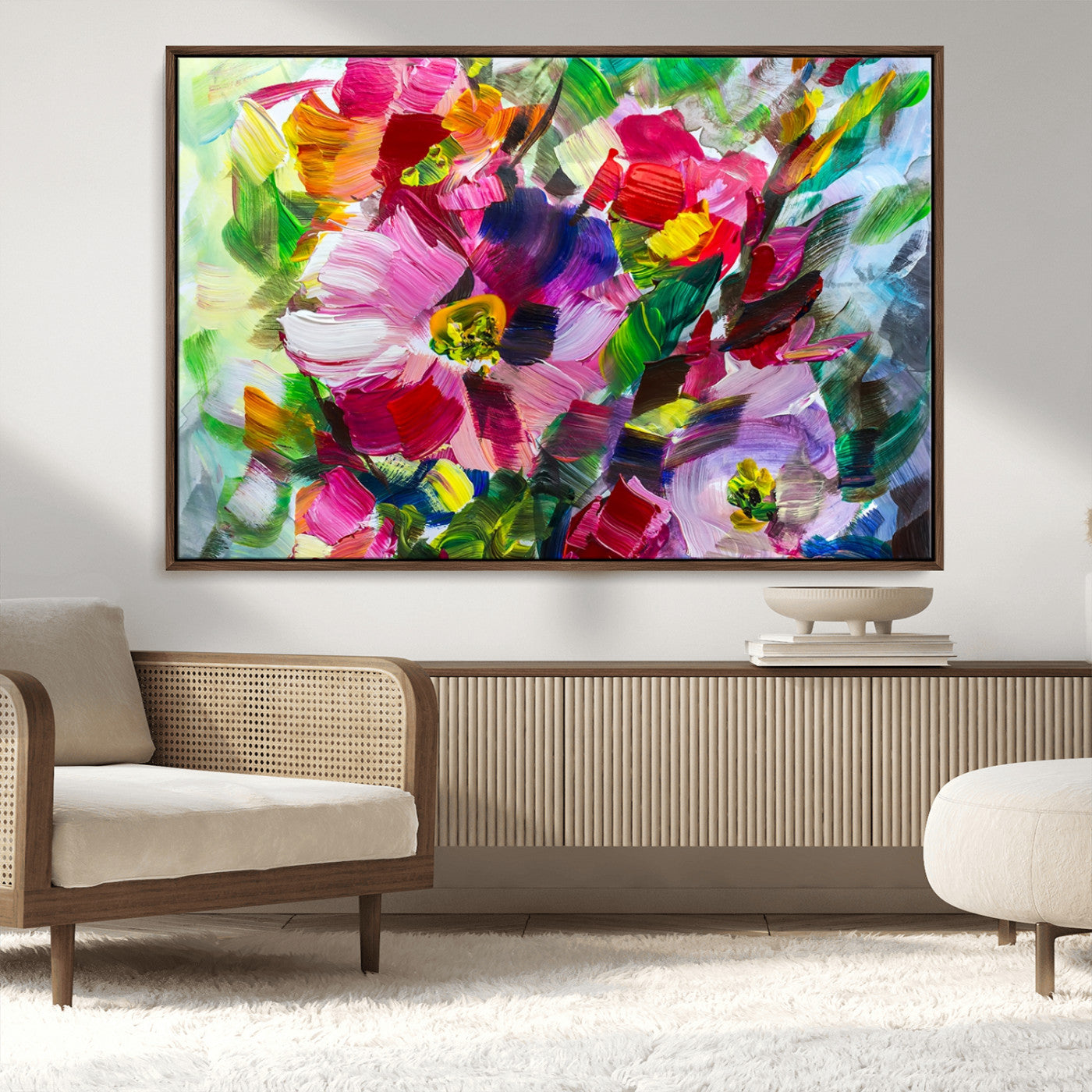 MGV-FC-36X24 - Oil Flower Abstract Canvas Print