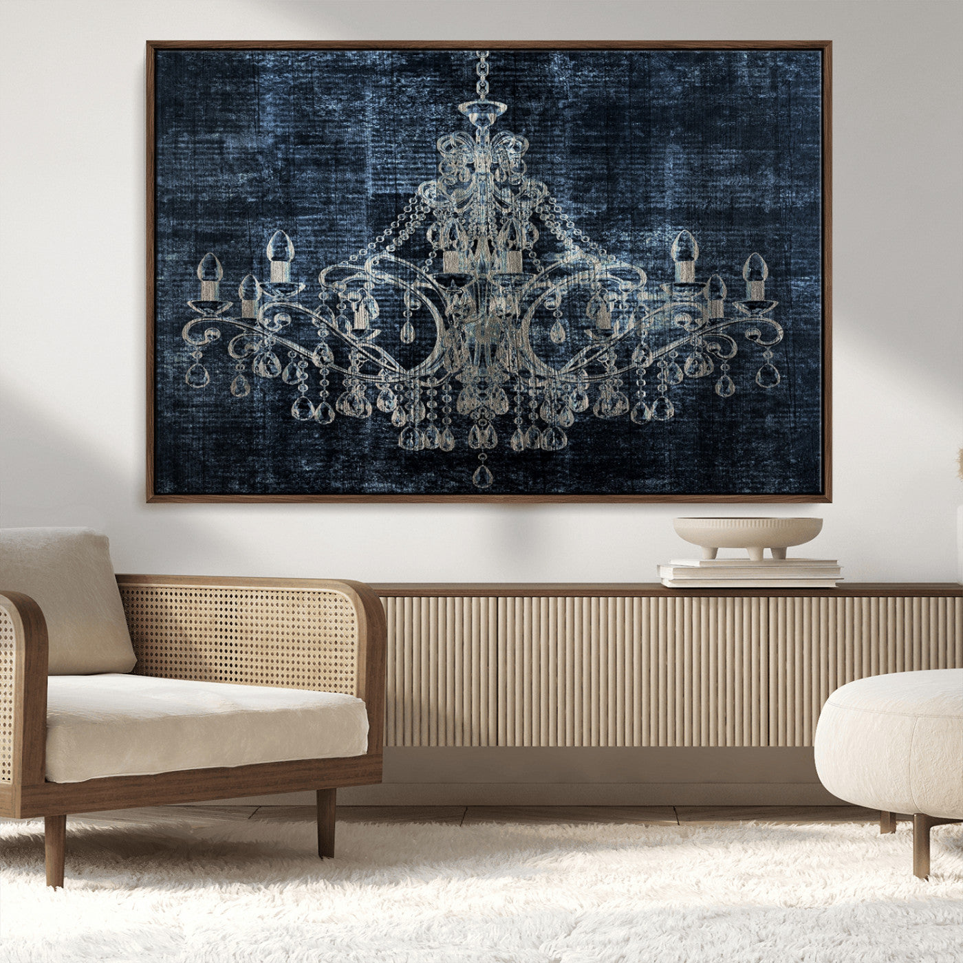 MGV-FC-36X24 - Dark Chandelier Wall Art Canvas Print