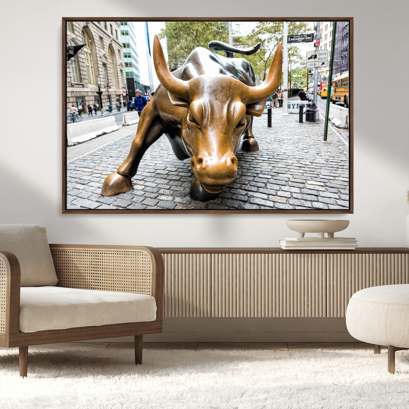 MGV-FC-36X24 - Charging Bull Wall Art Canvas Print