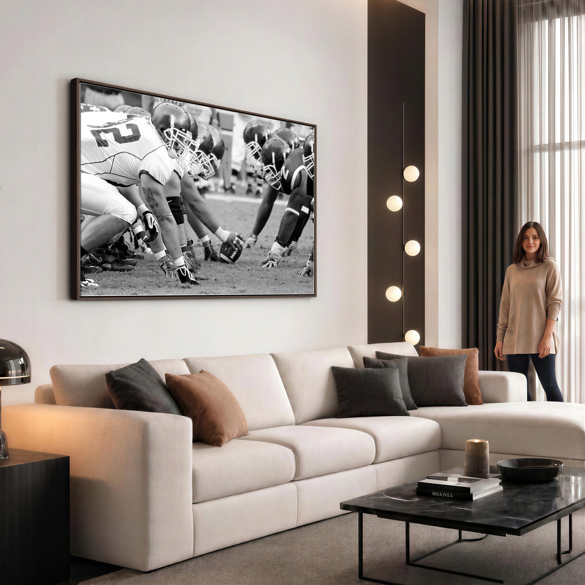 97432-MGV-CV-36X24 - American Football Player Wall Art Canvas Print