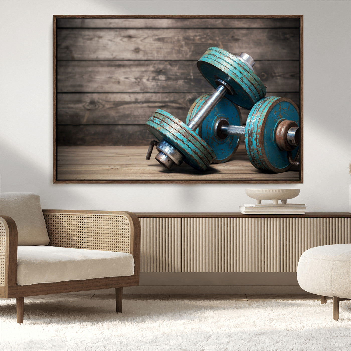 MGV-FC-36X24 - Dambell and Sport Wall Art Canvas Print