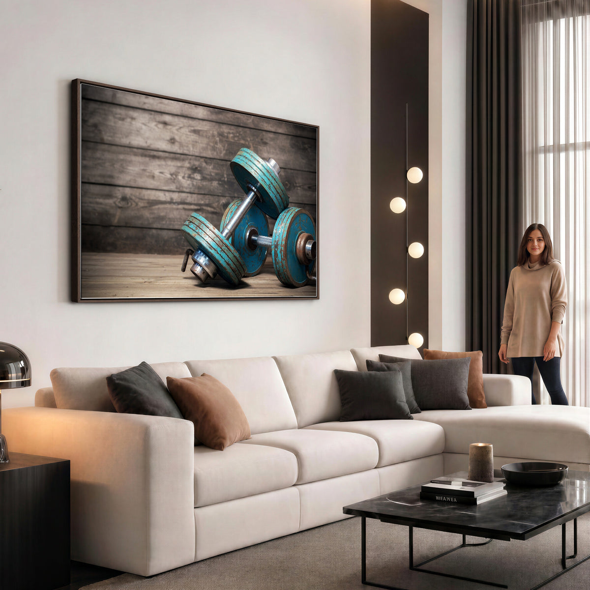 39364-MGV-CV-36X24 - Dumbbell and Sport Wall Art Canvas Print