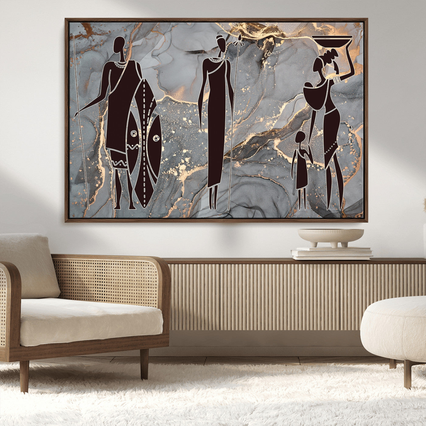 MGV-FC-36X24 - African American Wall Art African Women Painting Canvas Print
