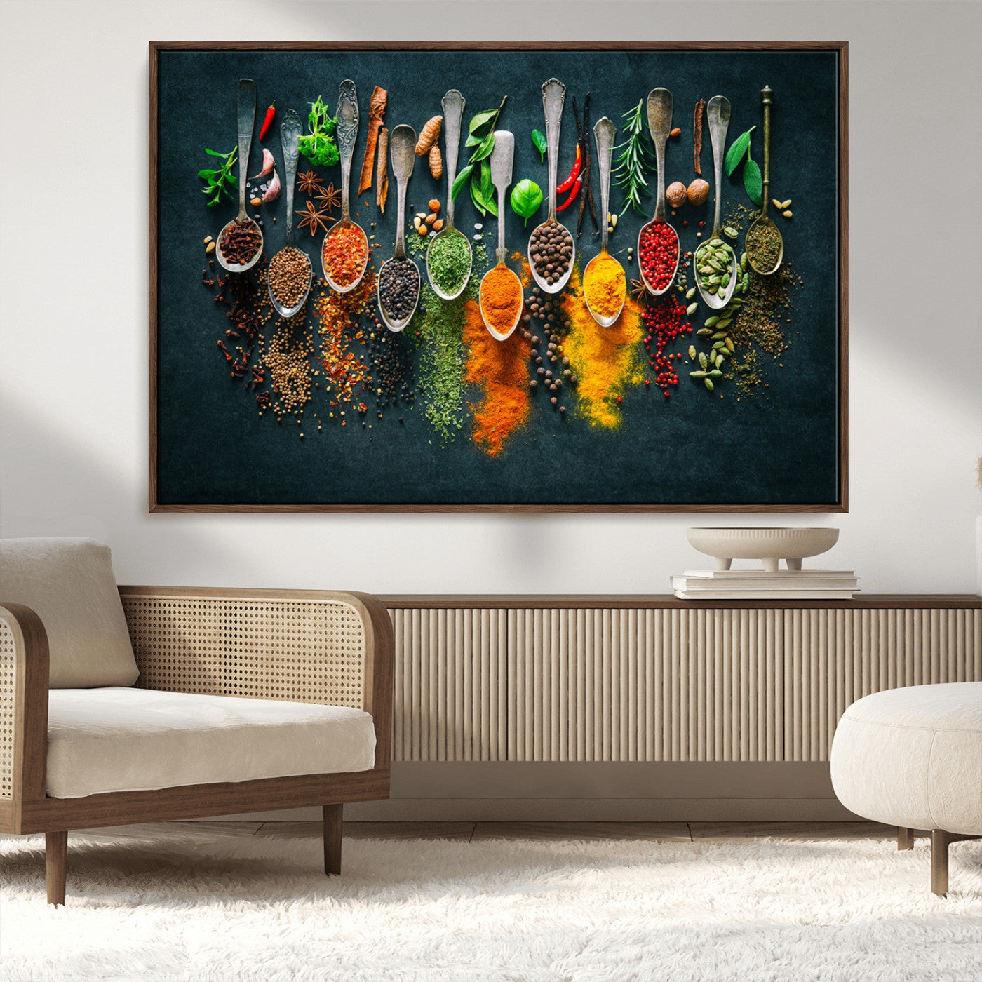 MGV-FC-36X24 - Herbs and Spices Kitchen Wall Art Canvas Print