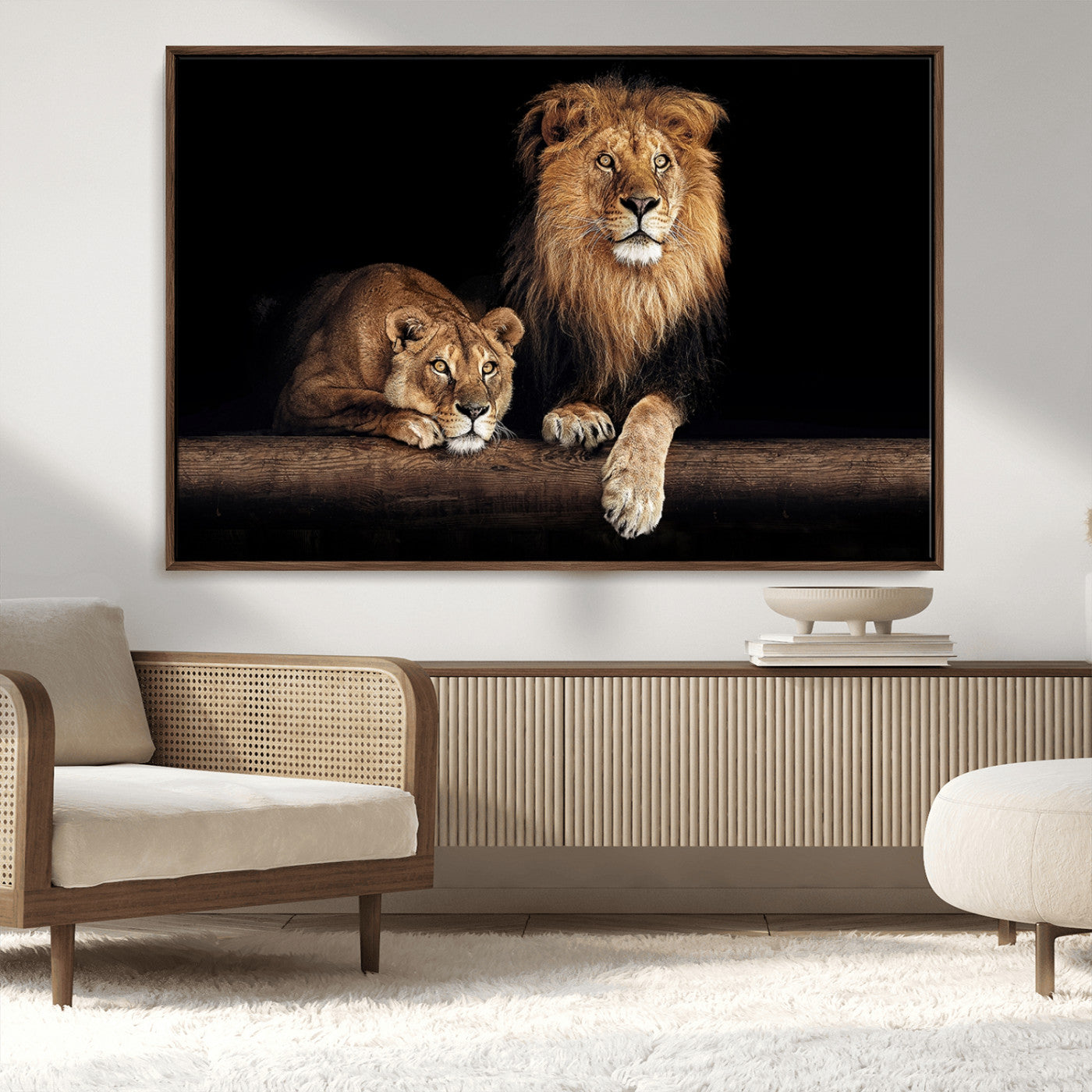 MGV-FC-36X24 - Lion Canvas Wall Art Animal Print