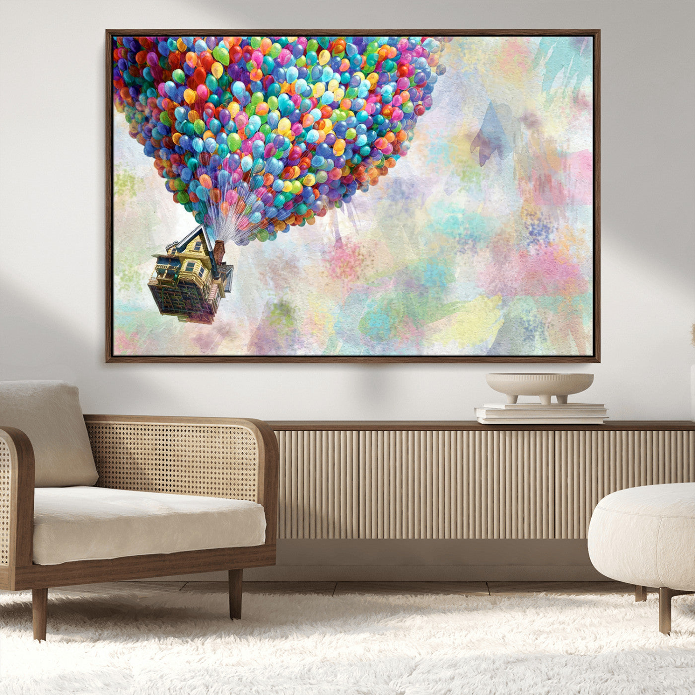 MGV-FC-36X24 - Up Pixar Poster, Look Up Pixar Wall Art, Up Pixar Canvas, Kids Play Game Room Decor Wall Art