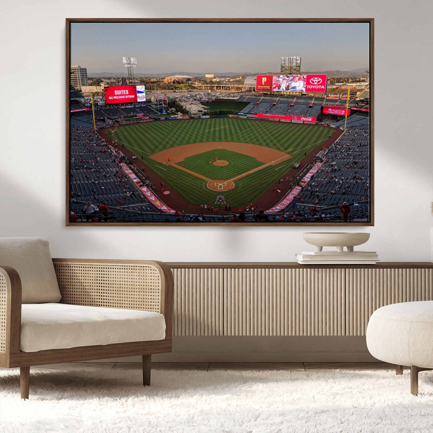 MGV-FC-36X24 - Los Angeles Angels Baseball Canvas Print - Anaheim Angel Stadium Wall Art Canvas Print