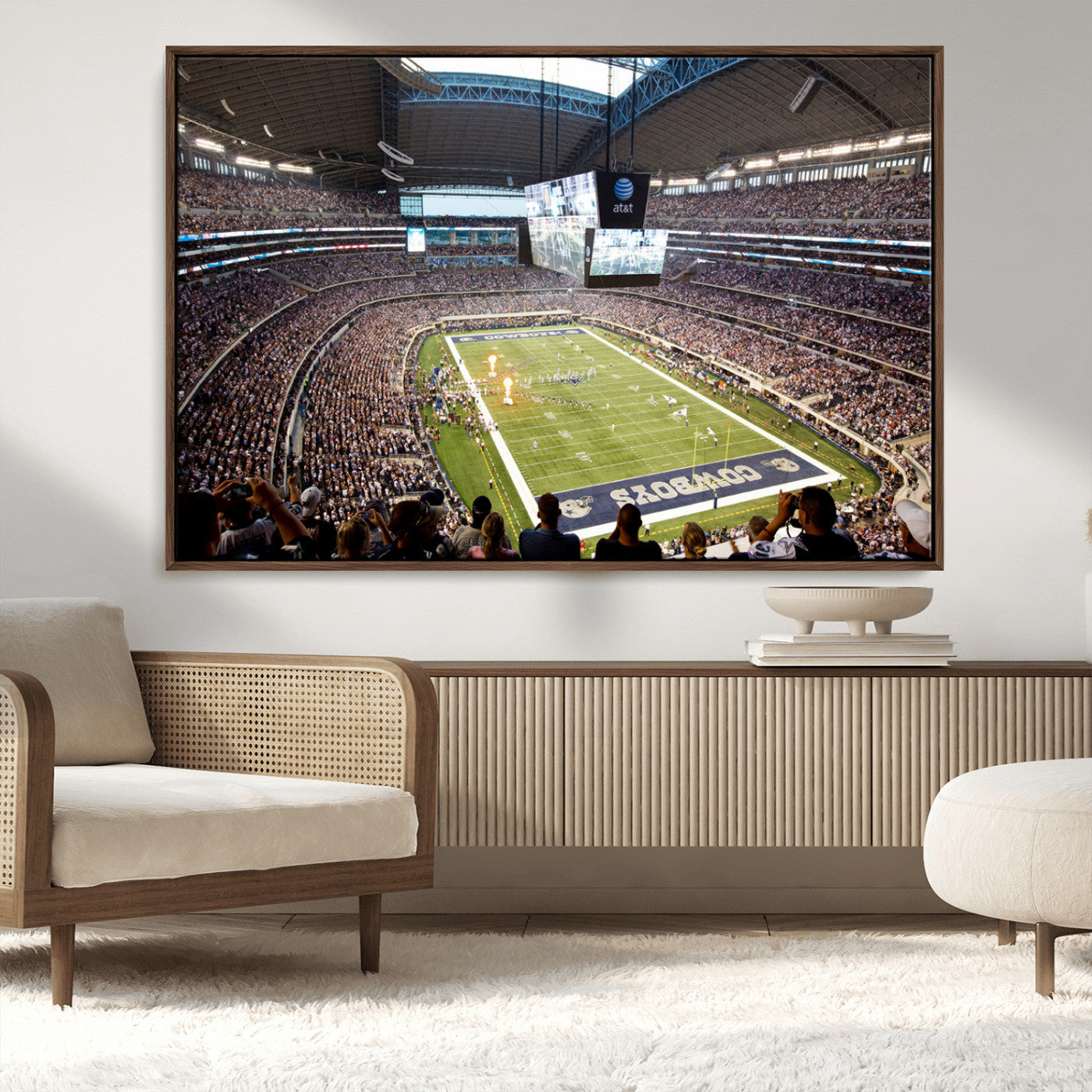MGV-FC-36X24 - Dallas Cowboys Football Team Print - Arlington AT&T Stadium Wall Art Canvas Print