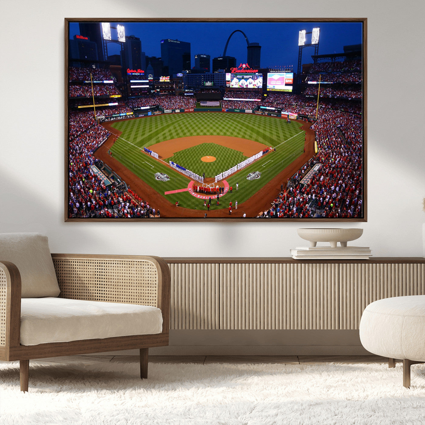 MGV-FC-36X24 - St. Louis Cardinals Baseball Team Print - Busch Stadium Wall Art Canvas Print