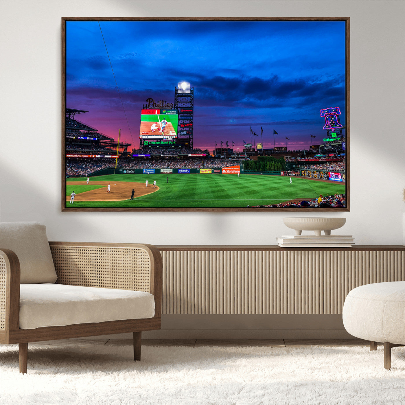 MGV-FC-36X24 - Philadelphia Phillies Baseball Team Print - Philadelphia Citizens Bank Park Stadium Canvas Wall Art