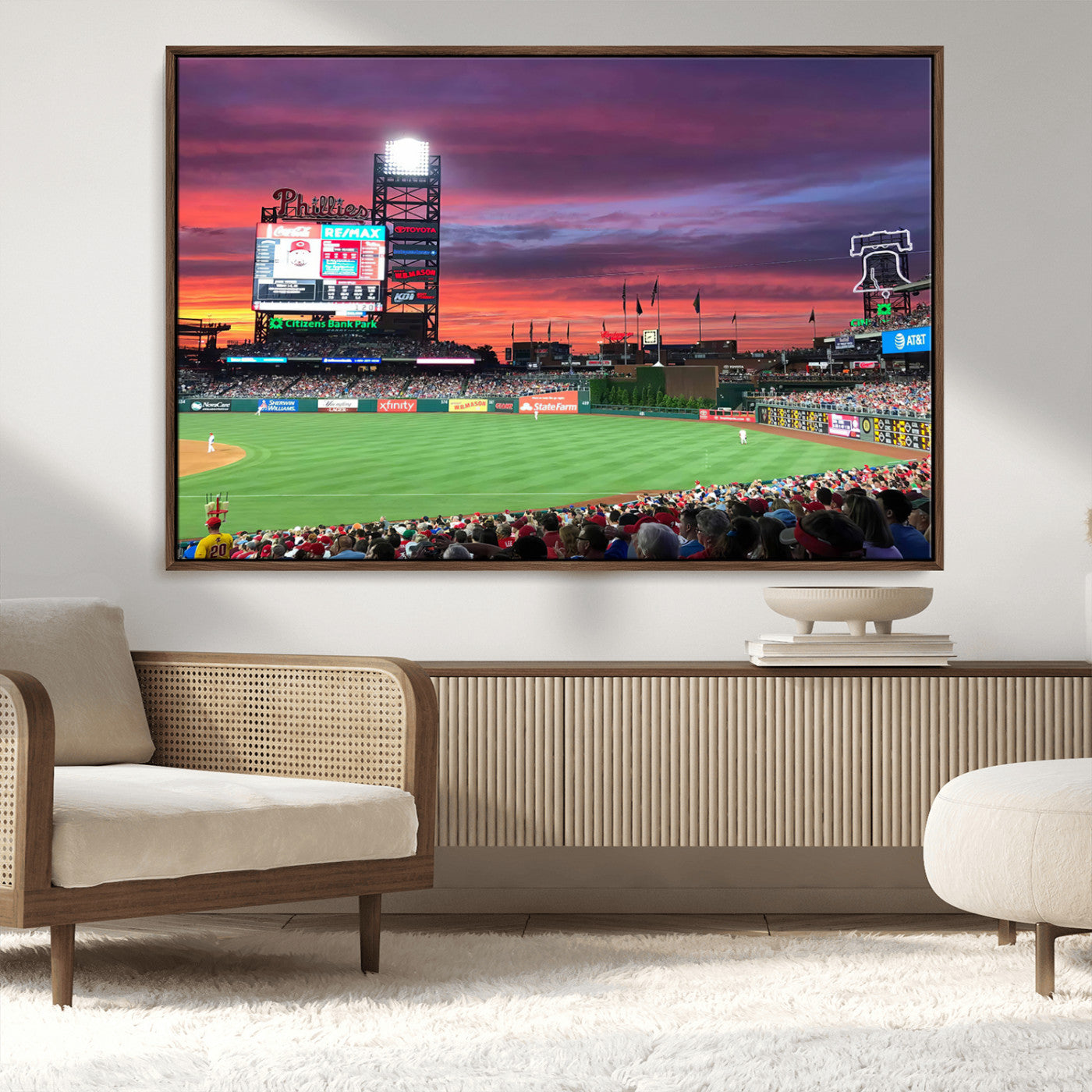 MGV-FC-36X24 - Philadelphia Phillies Baseball Team Print - Philadelphia Citizens Bank Park Stadium Wall Art Canvas
