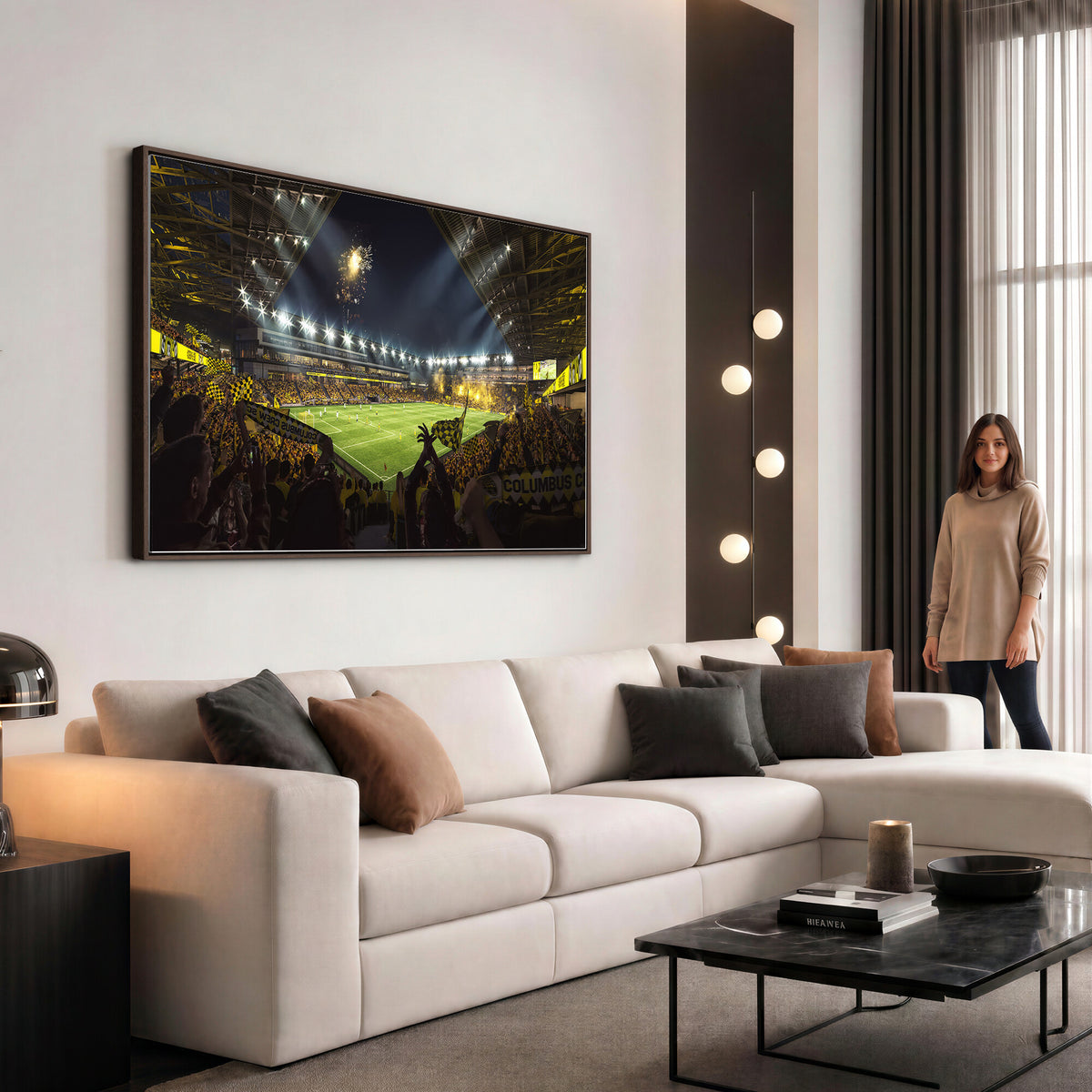 51122-MGV-CV-36X24 - Columbus Crew Soccer Team Print - Columbus Crew Stadium Wall Art Canvas Print