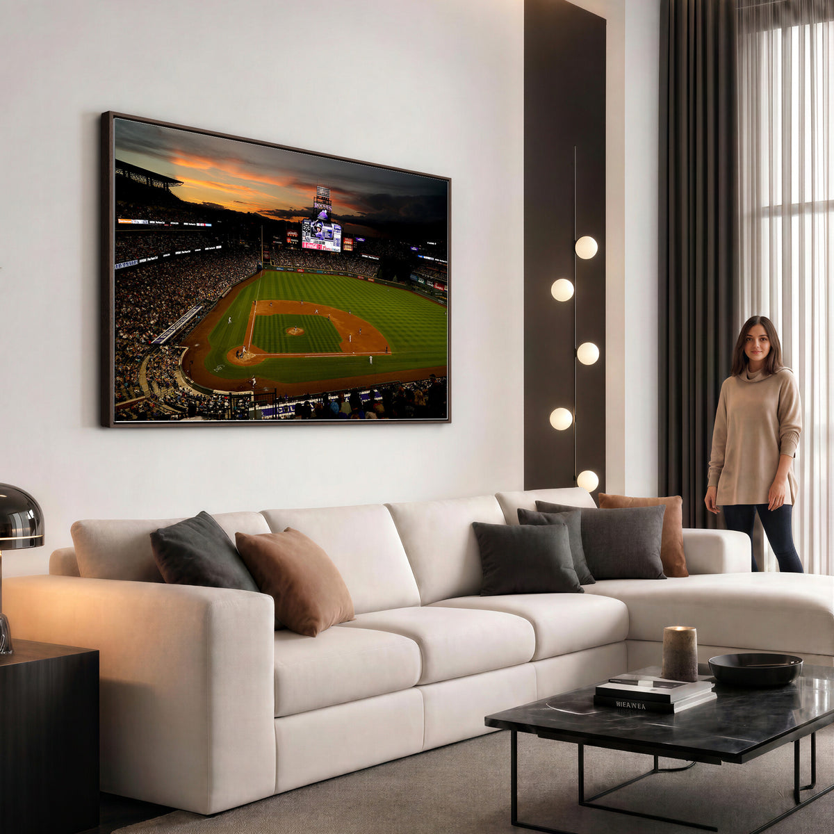 57060-MGV-CV-36X24 - Colorado Rockies Coors Field Wall Art Canvas Print - MLB Baseball Stadium