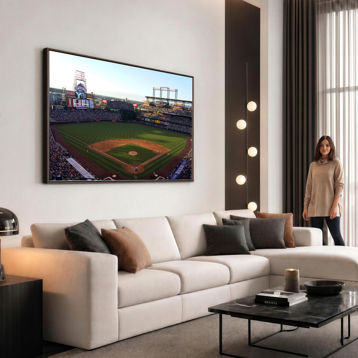 21638-MGV-CV-36X24 - Colorado Rockies Coors Field Wall Art Canvas Print, MLB Baseball Stadium