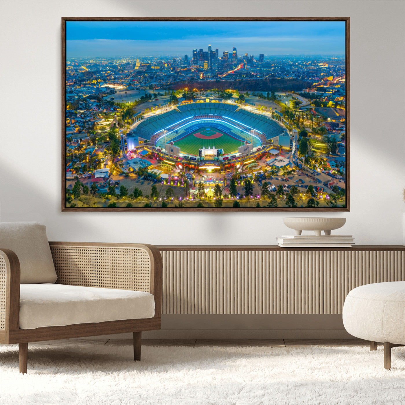 MGV-FC-36X24 - Los Angeles Dodgers Wall Art Canvas, Dodger Stadium Wall Art Canvas Print - MLB Baseball Stadium