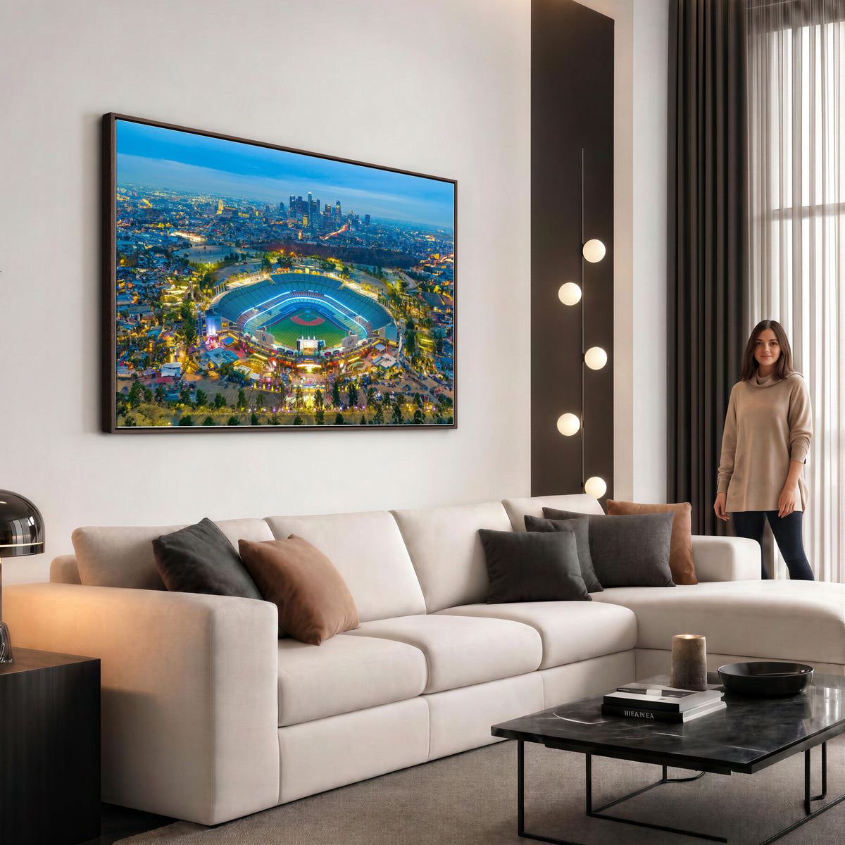 78144-MGV-CV-36X24 - Los Angeles Dodgers Wall Art Canvas, Dodger Stadium Wall Art