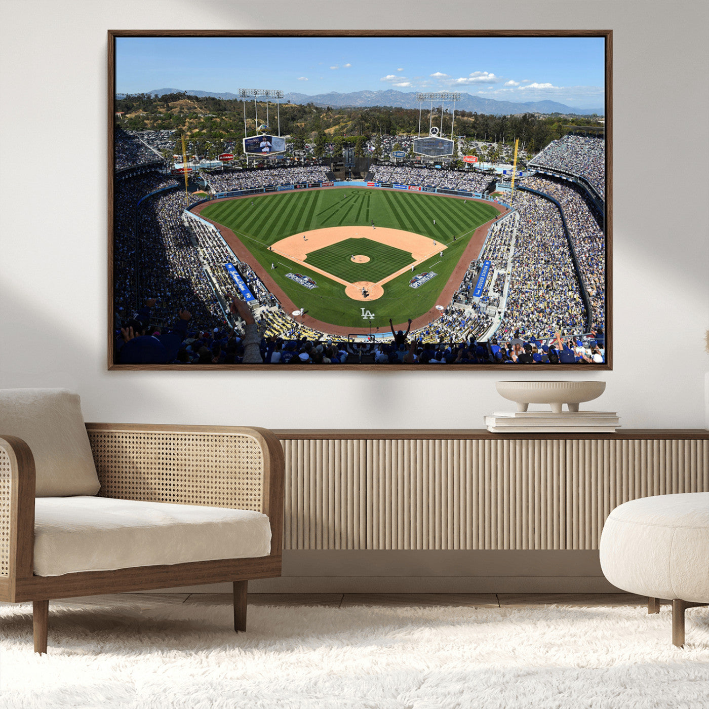 MGV-FC-36X24 - Los Angeles Dodgers Dodger Stadium Wall Art Canvas Print - MLB Baseball Stadium Wall Art Canvas