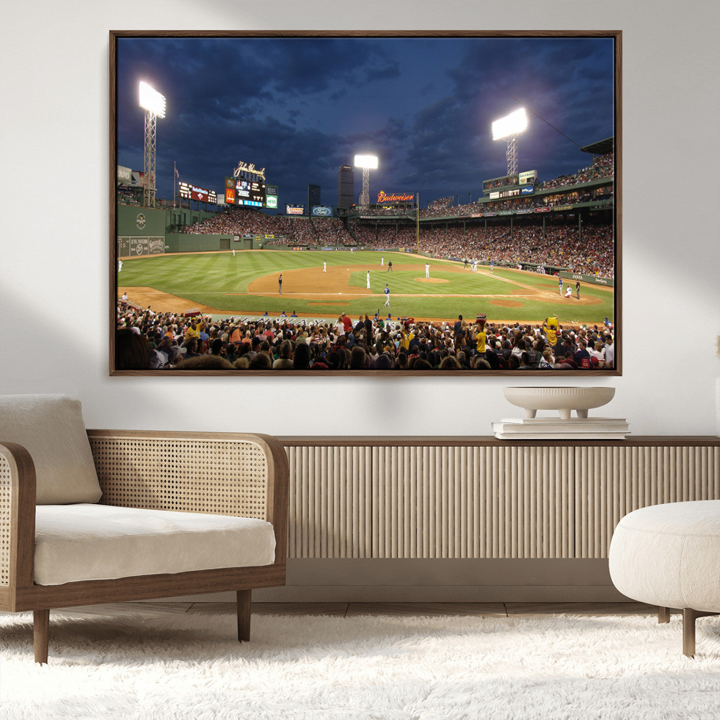MGV-FC-36X24 - Boston Red Sox Baseball Team Print Canvas - Massachusetts Fenway Park Stadium Wall Art Canvas Print