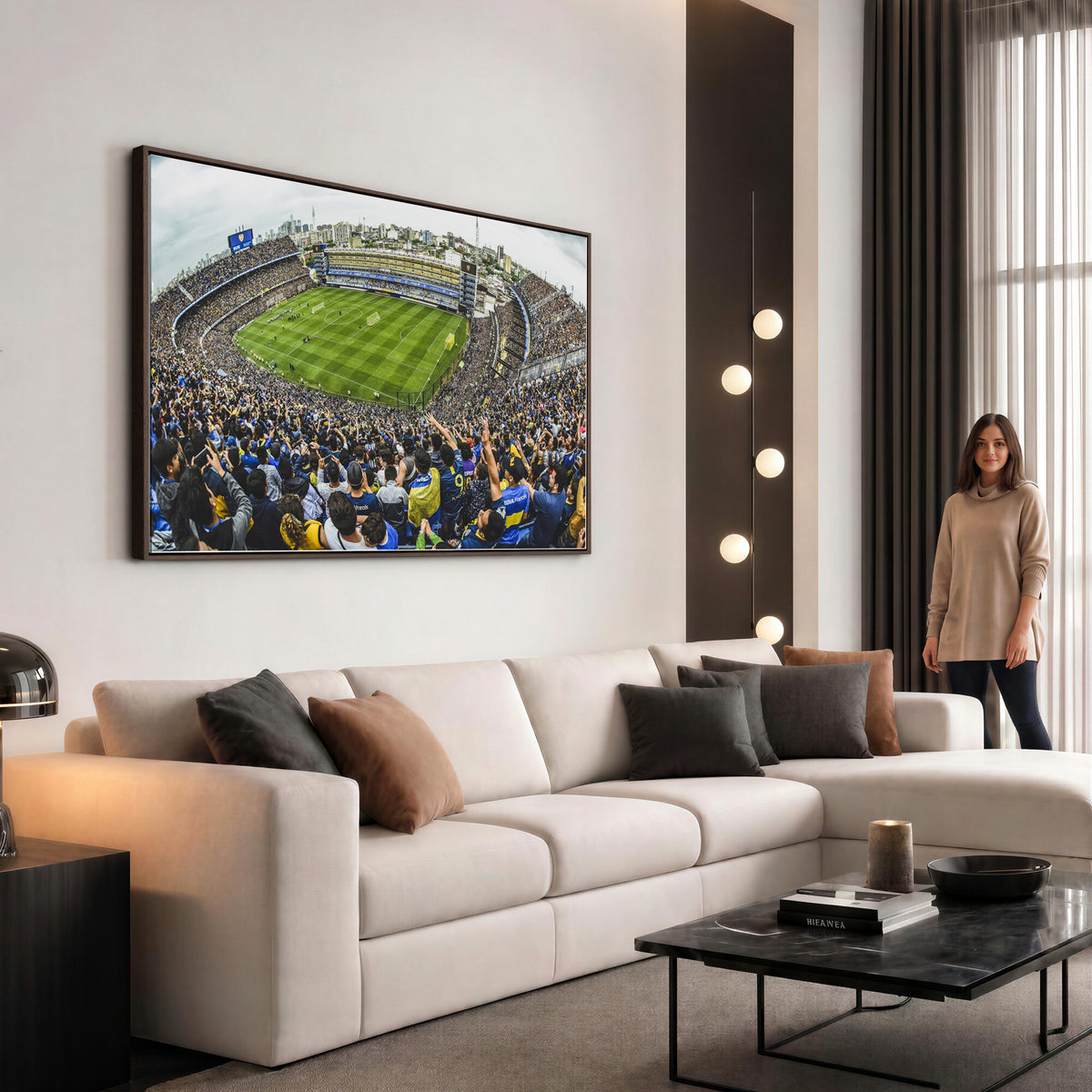 63839-MGV-CV-36X24 - Boca Juniors Soccer Team Print Wall Art, Buenos Aires Bombonera Stadium