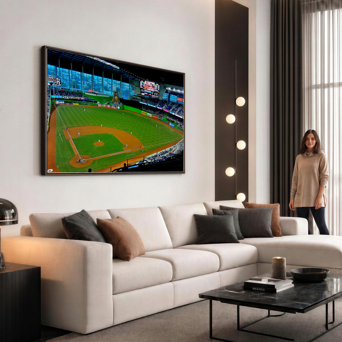 51207-MGV-CV-36X24 - Miami Marlins Baseball Team Print, Miami LoanDepot Park