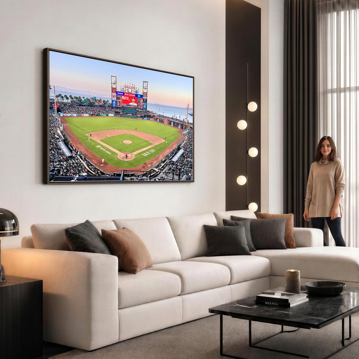 16055-MGV-CV-36X24 - San Francisco Giants Baseball Team Print, Oracle Park